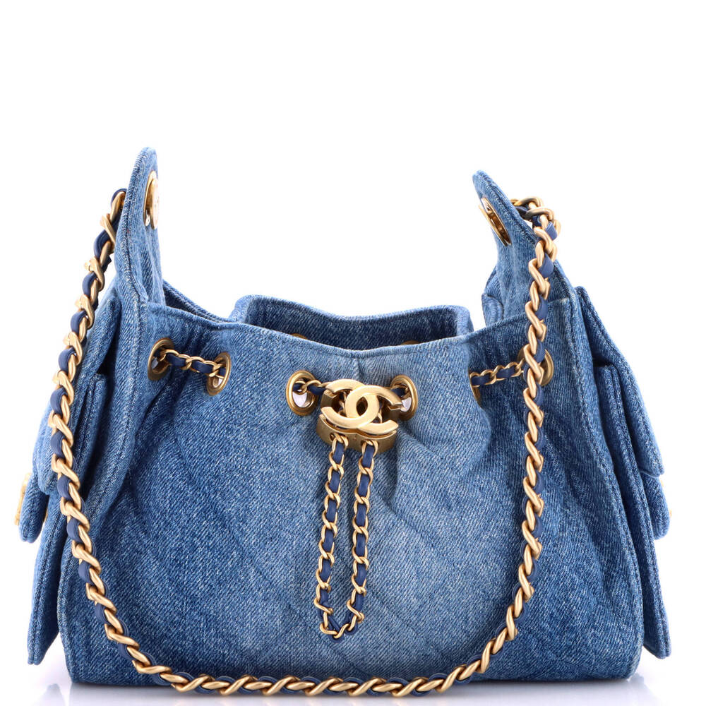 Chanel Mini 25 Hobo Bag Quilted Denim